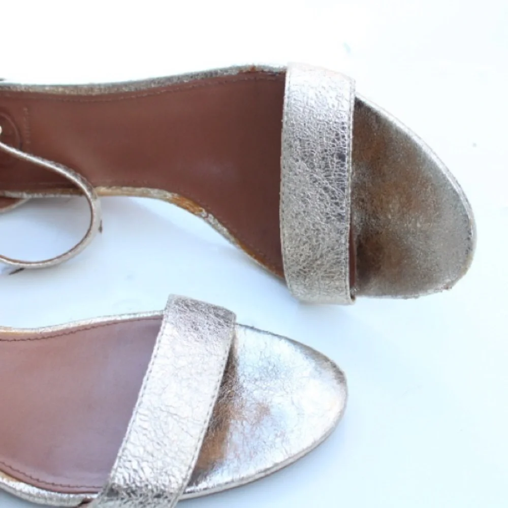 Tory Burch Metallic Gold Ankle-Strap Sandals